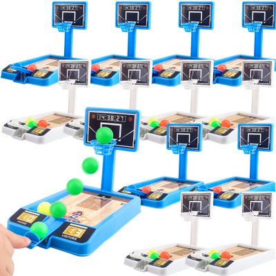 Restroma 8 Pack Tabletop Basketball Game Mini Basketball Game Desktop Basketball Toys for Kids Toys Girls Party Favors Classroom Prizes, 2 Colors