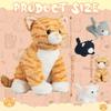5 Pieces Cat Stuffed Animal with Babies Inside Belly 1 Mommy Stuffed Cat Toy with 4 Baby Plush Kittens, Orange Tabby Cat Plush Stuffed Kitty Plush Toys for Kids Birthday Party Favors Surprise Gifts view 3