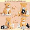 5 Pieces Cat Stuffed Animal with Babies Inside Belly 1 Mommy Stuffed Cat Toy with 4 Baby Plush Kittens, Orange Tabby Cat Plush Stuffed Kitty Plush Toys for Kids Birthday Party Favors Surprise Gifts view 4