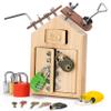 Woodtoe Montessori Screwdriver Board with Lock and Key Toy, Wooden Montessori Toys for Kids 3 4 5 Year Old, Toddler Fine Motor Skills STEM Toy, Preschool Sensory Learning Birthday Gifts for Boys Girls view 1