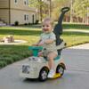DOLU: Ride-On Car: 3-in-1 Walk & Drive - White, Green, Yellow - 3 Modes: Stroller-Walker-Push Car, Parent Handle, Horn, Baby & Toddler Ages 12 Mo+ view 2