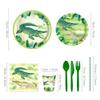 116 Ps Crocodile Party Supplies 16 Guests Crocodile Party Decorations Including Crocodiles Partys Paper Plates Dinner Plates Napkins Cups Set view 4