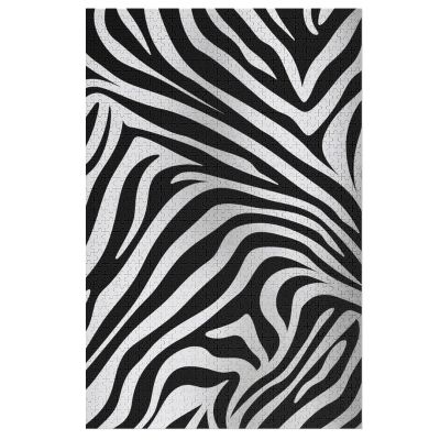 1000 PCS Jigsaw Puzzle for Adults Personalized Picture Puzzle Zebra Print Customized Wooden Puzzle for Family, Birthday, Wedding, Game Nights Gifts