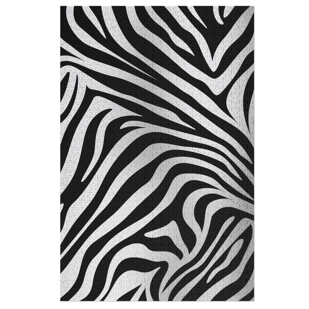 1000 PCS Jigsaw Puzzle for Adults Personalized Picture Puzzle Zebra Print Customized Wooden Puzzle for Family, Birthday, Wedding, Game Nights Gifts
