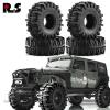 REDSPIDER 1.9'' Crawler Mud Slingers Tires OD 4.64'' 4pcs 1.9 RC Crawler Tires for Axial SCX10 II III Traxxas TRX4 TRX6 Redcat Gen 8 Gen7 RC4WD 1.9 Beadlock Wheels view 2