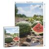 1000 PCS Jigsaw Puzzle for Adults Personalized Picture Puzzle Watermelon on The Ground Customized Wooden Puzzle for Family, Birthday, Wedding, Game Nights Gifts view 2