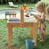bopoobo Sand and Water Table for Toddlers, 4 in 1 Kids Wooden Sensory Activity Table with 2 Storage Bins, Painting Acrylic Board, Slide Track Toy & Windmill Suction Cups Toy, Beach Accessories view 2