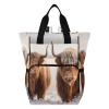 Jihqo Diaper Bag Backpack Highland Cows Travel Diaper Bags for Women, 10L Functional Baby Changing Bag with Insulted Pockets, Stroller Straps view 1