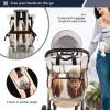 Jihqo Diaper Bag Backpack Highland Cows Travel Diaper Bags for Women, 10L Functional Baby Changing Bag with Insulted Pockets, Stroller Straps view 4