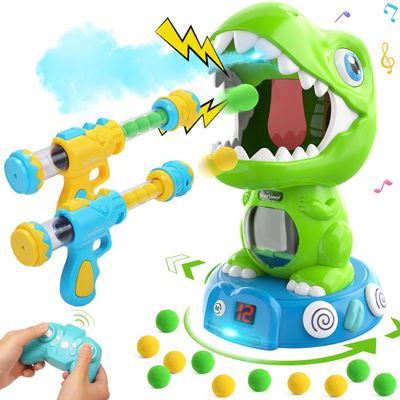 EagleStone Remote Control Movable Shooting Dinosaur Toys for Kids 3-5,5-7,Electronic Dino Shooting Game with Spay & Auto Scoring, Light & Sounds,Party Favors,Toys for 3,4,5 6,7 8 Year Old Boys& Girls