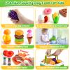 78Pc Pretend Play Food for Kids Kitchen, Cutting Toy Food with Storage Basket, Play Kitchen Accessories, Food Toys with Veggies, Fruits, Fake Food with Pizza Toy, Pretend Food, Boys Girls Gift view 2