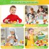 78Pc Pretend Play Food for Kids Kitchen, Cutting Toy Food with Storage Basket, Play Kitchen Accessories, Food Toys with Veggies, Fruits, Fake Food with Pizza Toy, Pretend Food, Boys Girls Gift view 4
