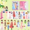 Magnetic Dress Up Dolls, Magnetic Doll Dress Up Kits Magnetic Paper Dolls Pretend Play Set for Girls Ages 4 Years and Up Kids Travel Activities Road Trip Car Ride Interactive Learning Imagine Gift view 1