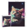 1000 PCS Jigsaw Puzzle for Adults Personalized Picture Puzzle Galaxy Cat Baby Customized Wooden Puzzle for Family, Birthday, Wedding, Game Nights Gifts view 2