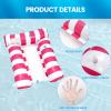 2 Pack Inflatable Pool Floats 4-in-1 Pool Hammock with Bottom Mesh 3 Tubes Inflatable Hammock for Adults,Portable Floating Chair Bed for Travel, Swimming Pool Hot Tub view 3