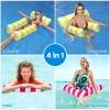 2 Pack Inflatable Pool Floats 4-in-1 Pool Hammock with Bottom Mesh 3 Tubes Inflatable Hammock for Adults,Portable Floating Chair Bed for Travel, Swimming Pool Hot Tub view 4
