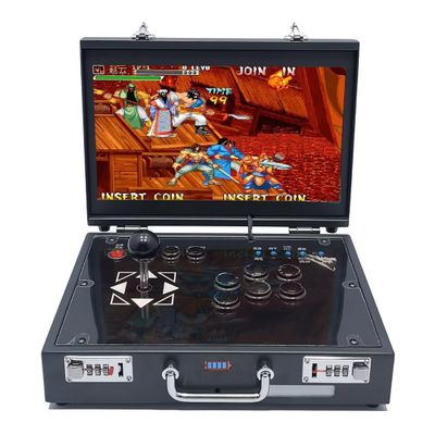 EEYZD Plug and Play Game Machine,14" Screen Portable Arcade Game Console with Include 5000 Retro 2D & 3D Games,Metal Case with Lock,WiFi can Download Game Online, Rechargeable