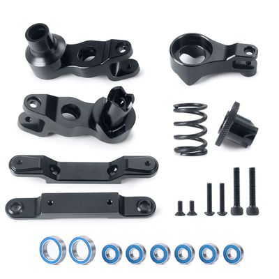 1:5th Aluminum Ajustable Steering Assembly with Bearings for 1/5th TRX,X-MAXX XMAXX 6S 8S 7746 RC Truck Car Upgrade Parts