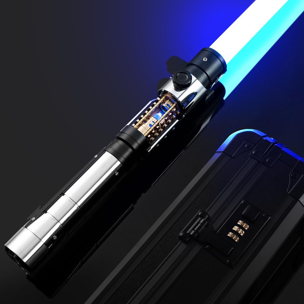 DAMIENSABER RGB3.0 Smooth Swing Light Saber, 16 Sound Fonts, Motion Control Infinite Color Changing Light Saber, Metal Aluminium Hilt Light Sabers, Support Heavy Dueling Star-KilIerV1 Saber