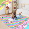 Nap Mat - Unicorn Sleeping Bag Toddler Nap Mat Girls Slumber Bag with Reusable Pillow for Kids Slumber Bag for Elementary Preschool Kindergarten Daycare view 2
