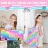 Nap Mat - Unicorn Sleeping Bag Toddler Nap Mat Girls Slumber Bag with Reusable Pillow for Kids Slumber Bag for Elementary Preschool Kindergarten Daycare view 4