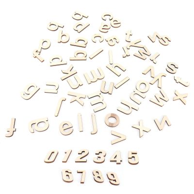 124Pcs Wooden Letters,Wooden English Letter Shape Chips Decoration Wood Pieces Exquisite Home Decor DIY Crafts Wall Decor for Living Room