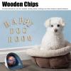 124Pcs Wooden Letters,Wooden English Letter Shape Chips Decoration Wood Pieces Exquisite Home Decor DIY Crafts Wall Decor for Living Room view 2