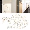 124Pcs Wooden Letters,Wooden English Letter Shape Chips Decoration Wood Pieces Exquisite Home Decor DIY Crafts Wall Decor for Living Room view 4