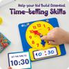 WISE HEDGEHOG Kids Learning Time Activity Game Set, 53 Piece Set, Interactive Play, 4 Fun Time Based Games, Teaching Clock Kids Learn Time Fast, 3 Levels of Difficulty view 2