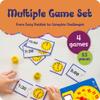 WISE HEDGEHOG Kids Learning Time Activity Game Set, 53 Piece Set, Interactive Play, 4 Fun Time Based Games, Teaching Clock Kids Learn Time Fast, 3 Levels of Difficulty view 3