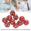 12 Sided Dice Dice for Teaching,40pcs Polyhedral Dice Clear Numbers Prevent Oxidation 12 Sided Dice Set for Game Teaching (Red) view 2