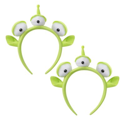Pumnao Three-eyed Alien Monster Toy Headband Cute Plush Headband Headwear for Themed Party Girls and Kids (2 Pcs)