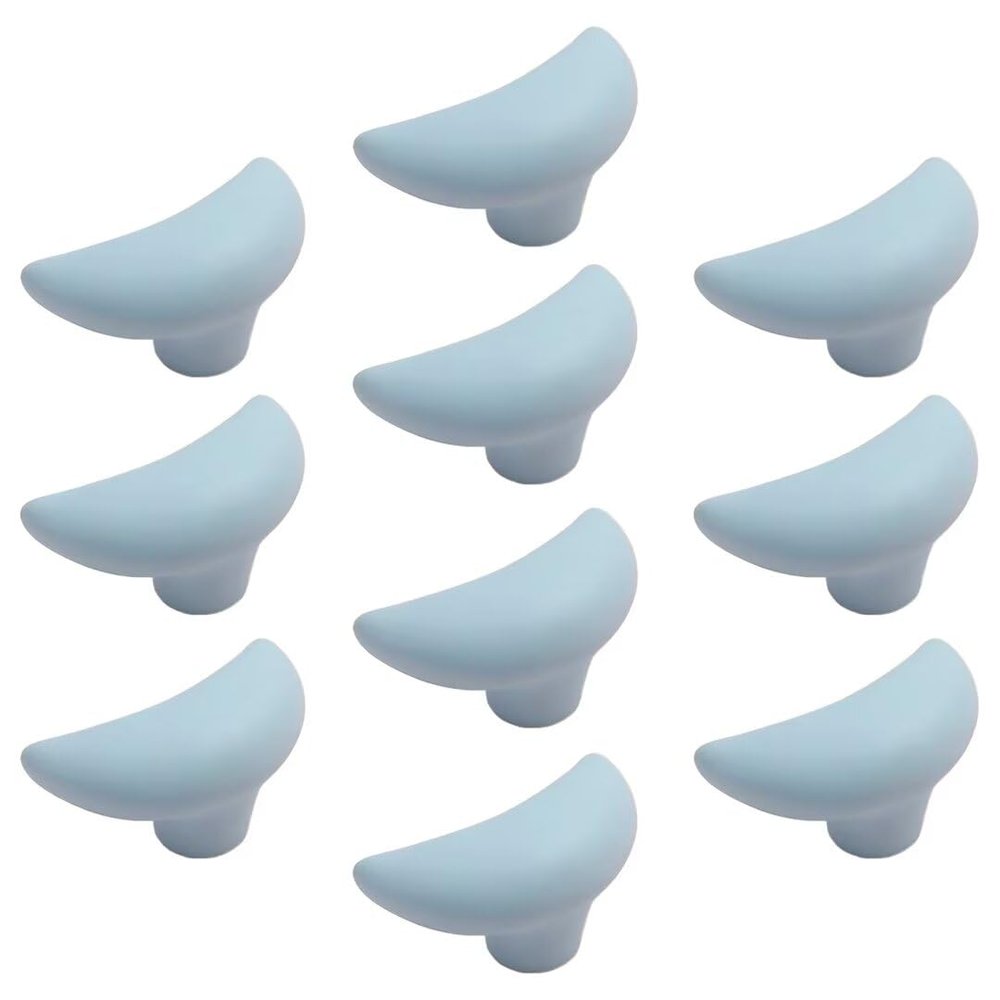 10PCS Door Knobs Wardrobe Handles Ceramics Handle Decorative Cabinet Door Handle Moon Shape Pull Cupboard Pull Handles for Children's Room Bedroom Furniture Closet Drawer Handle