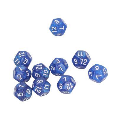 12 Sided Dice Dice for Teaching,40pcs Polyhedral Dice Clear Numbers Prevent Oxidation 12 Sided Dice Set for Game Teaching (Blue)