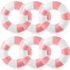 Arrowbash 6 Pcs Jumbo Inflatable Pool Float 47.24 Inch Floaties Tubes Classic Striped Pool Rings for Adult Inflatable Inner Tube for Swimming Beach view 1