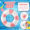 Arrowbash 6 Pcs Jumbo Inflatable Pool Float 47.24 Inch Floaties Tubes Classic Striped Pool Rings for Adult Inflatable Inner Tube for Swimming Beach view 2