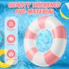 Arrowbash 6 Pcs Jumbo Inflatable Pool Float 47.24 Inch Floaties Tubes Classic Striped Pool Rings for Adult Inflatable Inner Tube for Swimming Beach view 3