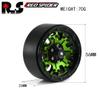 1.9 Beadlock wheels aluminium alloy1.9 wheels Three color and style options available for 1:10 RC Crawler Axial SCX10 SCX10 II TRX4 RC4WD D904pcs (Green) view 2