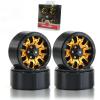 1.9 Beadlock wheels aluminium alloy1.9 wheels Three color and style options available for 1:10 RC Crawler Axial SCX10 SCX10 II TRX4 RC4WD D904pcs (BlackGold) view 1