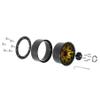 1.9 Beadlock wheels aluminium alloy1.9 wheels Three color and style options available for 1:10 RC Crawler Axial SCX10 SCX10 II TRX4 RC4WD D904pcs (BlackGold) view 3