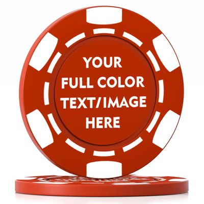 ToysCentral Basics 100-1000 Custom Poker Chips,Imprint Your Own Personal Logo, Text and Image (Style 1)