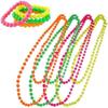 APXMMVW Neon Plastic Bead Necklace Bracelet Retro Party Clothing Accessories, Party Beaded Clothing Necklace, Birthday Party Dressing, m, Plastic, No Gemstone, Medium view 1