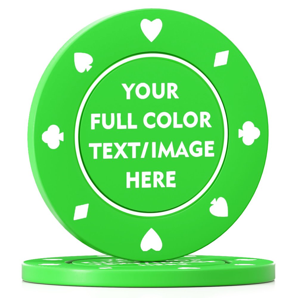 Generic 100-1000 Custom Poker Chips,Imprint Your Own Personal Logo, Text and Image (Style 14)