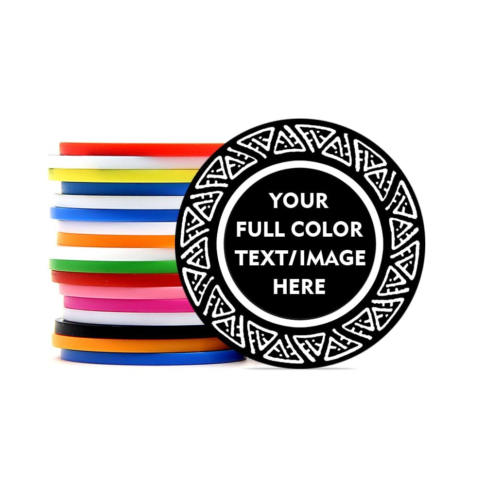 Generic 100-1000 Custom Poker Chips,Imprint Your Own Personal Logo, Text and Image (Style 13)