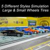 10 Set 1 64 Wheels Small and Large 1/64 Wheels and Tires Set with 5 Styles Wheels and Removable Rubber Tires Suitable for Modification of Narrow Chassis 1 64 Scale Cars (Silver) view 2