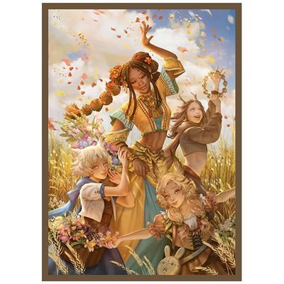 Fantasy North - Dianessia - Child of The Earth - 100 Smooth Matte TCG Card Sleeves - Fits Magic MTG Commander Pokemon and Other Card Games - Playing Card Sleeves