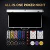 HEITOK 300-Piece Clay Poker Chips Set, 14g Heavyweight Clay Composite with Denominations - Professional Casino Grade Texas Holdem Kit with Aluminum Case Cards and Buttons for Blackjack Game Night view 2