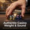 HEITOK 300-Piece Clay Poker Chips Set, 14g Heavyweight Clay Composite with Denominations - Professional Casino Grade Texas Holdem Kit with Aluminum Case Cards and Buttons for Blackjack Game Night view 4