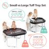 MEKA Large 38"x38" Tuff Tray Set Black, Activity Sensory Tray Plus Stand Children, Outdoor Play Sand and Water Table for Toddlers and Kids, Toy Boys Girls view 2