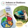 MEKA Large 38"x38" Tuff Tray Set Black, Activity Sensory Tray Plus Stand Children, Outdoor Play Sand and Water Table for Toddlers and Kids, Toy Boys Girls view 3